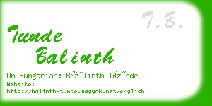 tunde balinth business card